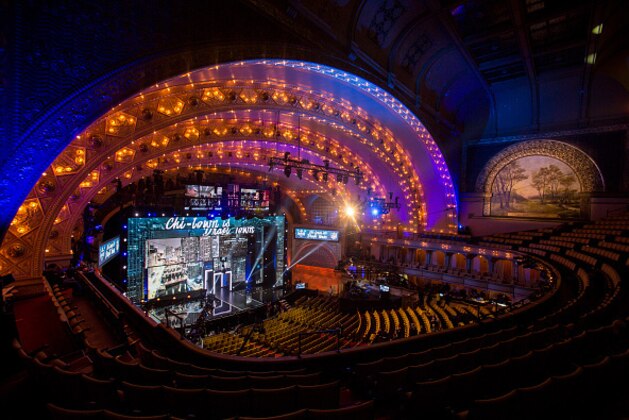 CHICAGO, IL - APRIL 28:  A view inside of the Roosevelt Auditorium Theatre prior to the start of the 2016 NFL Draft on April 28, 2016 in Chicago, Illinois.  (Photo by Kena Krutsinger/Getty Images)