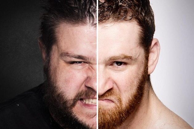 Kevin Owens and Sami Zayn side by side.