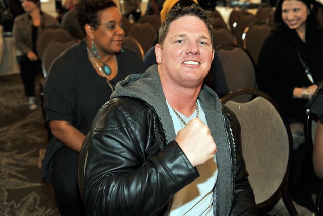 ATLANTA, GA - FEBRUARY 22: TNA Wrestler 'The Phenomenal'AJ Styles attends Dove Awards Press Conference at Georgian Terrace Hotel - Livingston on February 22, 2012 in Atlanta, Georgia. (Photo by Moses Robinson/Getty Images for Gospel Music Association)