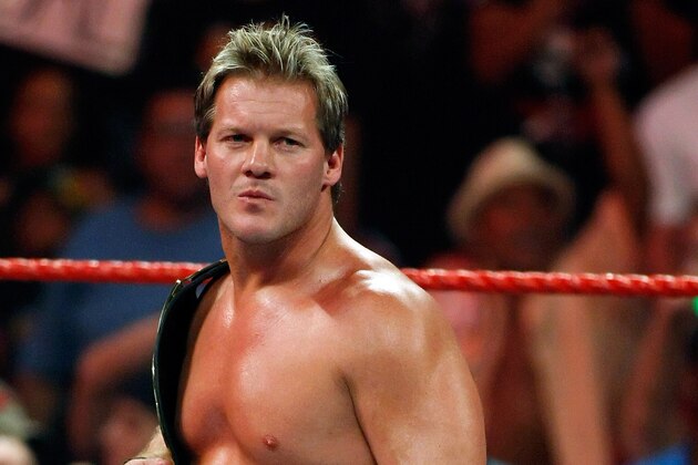 LAS VEGAS - AUGUST 24:  Wrestler Chris Jericho appears in the ring during the WWE Monday Night Raw show at the Thomas & Mack Center August 24, 2009 in Las Vegas, Nevada.  (Photo by Ethan Miller/Getty Images)