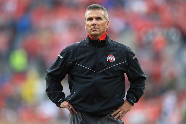 COLUMBUS, OH - SEPTEMBER 19: Head Coach Urban Meyer of Ohio State Buckeyes against the Northern Illinois Huskies at Ohio Stadium on September 19, 2015 in Columbus, Ohio.  (Photo by Andrew Weber/Getty Images)