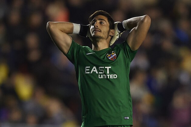 VALENCIA, SPAIN - MARCH 02:  Marino of Real Madrid reacts during the La Liga match between Levante UD and Real Madrid at Ciutat de Valencia on March 02, 2016 in Valencia, Spain.  (Photo by Manuel Queimadelos Alonso/Getty Images)