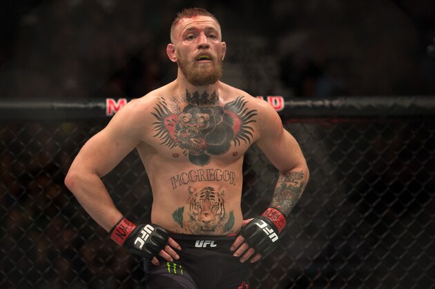 LAS VEGAS, NV - MARCH 5: Conor McGregor prepares for the second round to begin while facing Nate Diaz in their welterweight bout during the UFC 196 in the MGM Grand Garden Arena on March 5, 2016 in Las Vegas, Nevada. (Photo by Brandon Magnus/Zuffa LLC/Zuffa LLC via Getty Images) LAS VEGAS, NV - MARCH 5: Conor McGregor prepares for the second round to begin while facing Nate Diaz in their welterweight bout during the UFC 196 in the MGM Grand Garden Arena on March 5, 2016 in Las Vegas, Nevada. (Photo by Brandon Magnus/Zuffa LLC/Zuffa LLC via Getty Images)