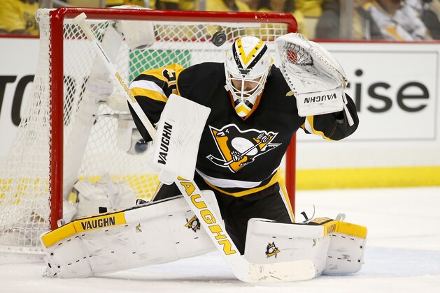 PITTSBURGH, PA - MAY 02:  Matt Murray #30 of the Pittsburgh Penguins can't make the save on Alex Ovechkin of the Washington Capitals (not pictured) in Game Three of the Eastern Conference Second Round during the 2016 NHL Stanley Cup Playoffs at Consol Energy Center on May 2, 2016 in Pittsburgh, Pennsylvania.  (Photo by Justin K. Aller/Getty Images)