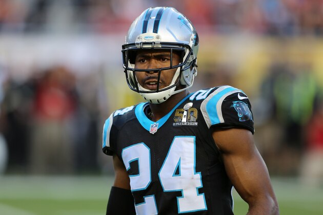 Carolina Panthers Josh Norman #24 is seen against the Denver Broncos during the NFL Super Bowl 50 football game Sunday, Feb. 7, 2016, in Santa Clara, Calif.  (AP Photo/Gregory Payan)