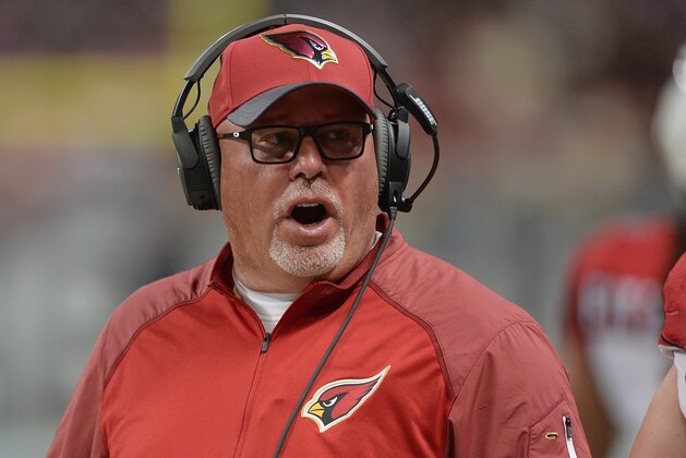 ST. LOUIS, MO - DECEMBER 6: Arizona Cardinals head coach Bruce Arians on the sidelines during a game against the St. Louis Rams at the Edward Jones Dome on December 6, 2015 in St. Louis, Missouri. (Photo by Michael Thomas/Getty Images)