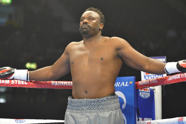 LONDON, ENGLAND - SEPTEMBER 26:  Dereck Chisora in his corner ahead of the start of his fight against Marcelo Luiz Nascimento in a International Heavyweight contest at the SSE Arena, Wembley on September 26, 2015 in London, England.  (Photo by Leigh Dawney/Getty Images)