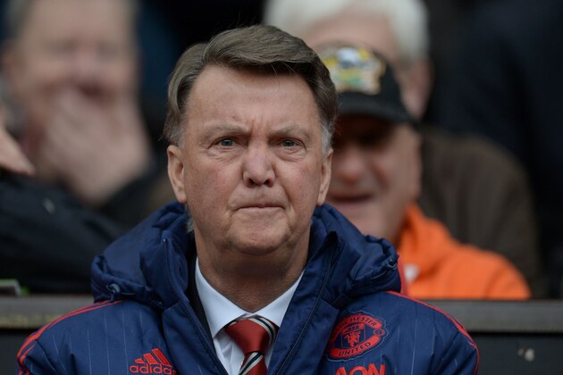 Manchester United's Dutch manager Louis van Gaal arrives for the English Premier League football match between Manchester United and Leicester City at Old Trafford in Manchester, north west England, on May 1, 2016. / AFP / OLI SCARFF / RESTRICTED TO EDITORIAL USE. No use with unauthorized audio, video, data, fixture lists, club/league logos or 'live' services. Online in-match use limited to 75 images, no video emulation. No use in betting, games or single club/league/player publications.  /         (Photo credit should read OLI SCARFF/AFP/Getty Images)