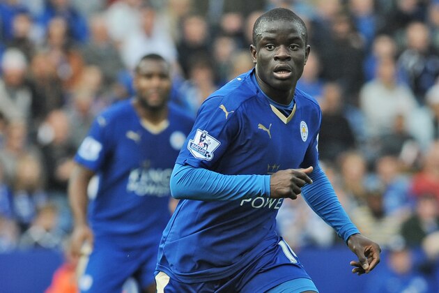 Leicester’s Ngolo Kante during the English Premier League soccer match between Leicester City and Southampton at the King Power Stadium in Leicester, England, Sunday, April 3, 2016. (AP Photo/Rui Vieira)