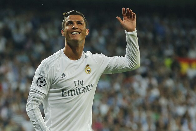 Real Madrid's Cristiano Ronaldo gestures during the Champions League semifinal second leg soccer match between Real Madrid and Manchester City at the Santiago Bernabeu stadium in Madrid, Wednesday May 4, 2016. (AP Photo/Paul White)