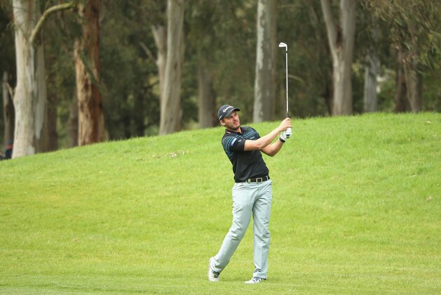 RABAT, MOROCCO - MAY 07:  Chris Hanson of England plays his second shot on the 18th hole during the third round of the Trophee Hassan II at Royal Golf Dar Es Salam on May 7, 2016 in Rabat, Morocco.  (Photo by Andrew Redington/Getty Images)