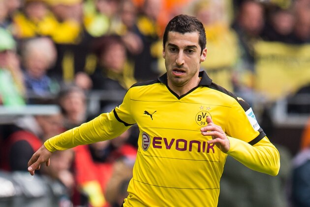 Henrikh Mkhitaryan of Borussia Dortmund during the Bundesliga match between Borussia Dortmund and VfL Wolfsburg on April 30, 2016 at the Signal Idun Park stadium in Dortmund, Germany.(Photo by VI Images via Getty Images)