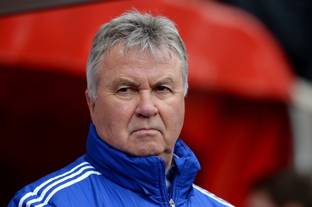 SUNDERLAND, ENGLAND - MAY 07:  Guus Hiddink interim manager of Chelsea looks on prior to the Barclays Premier League match between Sunderland and Chelsea at the Stadium of Light on May 7, 2016 in Sunderland, United Kingdom.  (Photo by Gareth Copley/Getty Images)
