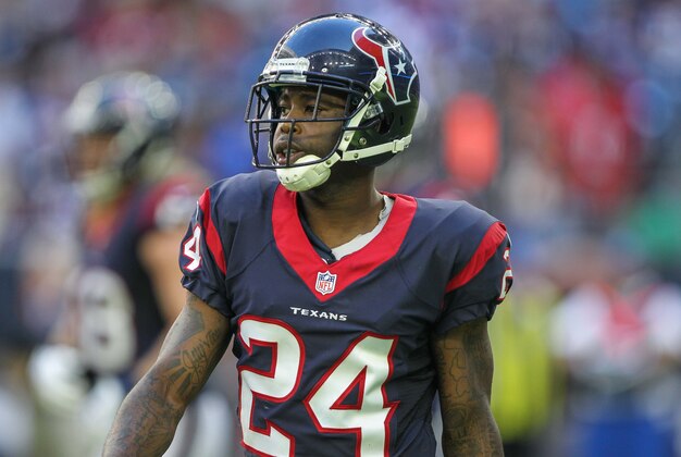 Nov 23, 2014; Houston, TX, USA; Houston Texans cornerback Johnathan Joseph (24) during the game against the Cincinnati Bengals at NRG Stadium. Mandatory Credit: Troy Taormina-USA TODAY Sports