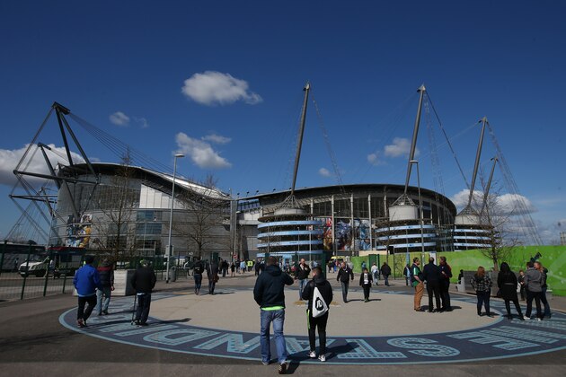MANCHESTER, ENGLAND - APRIL 23:  Fans walk to the stadium prior to the Barclays Premier League match between Manchester City and Stoke City at Etihad Stadium on April 23, 2016 in Manchester, United Kingdom.  (Photo by Alex Livesey/Getty Images)
