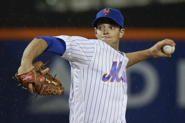 New York Mets pitcher Steven Matz delivers against the San Francisco Giants during the third inning of a baseball game, Friday, April 29, 2016, in, New York. (AP Photo/Julie Jacobson)