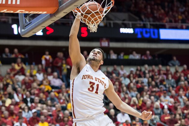 Feb 20, 2016; Ames, IA, USA; Iowa State Cyclones forward Georges Niang (31) shoots the ball against the TCU Horned Frogs during the first half at James H. Hilton Coliseum. Iowa State won 92-83. Mandatory Credit: Jeffrey Becker-USA TODAY Sports