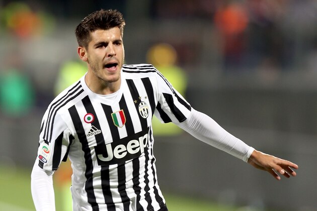 FLORENCE, ITALY - APRIL 24: Alvaro Morata of Juventus FC celebrates after scoring a goal during the Serie A match between ACF Fiorentina and Juventus FC at Stadio Artemio Franchi on April 24, 2016 in Florence, Italy.  (Photo by Gabriele Maltinti/Getty Images)