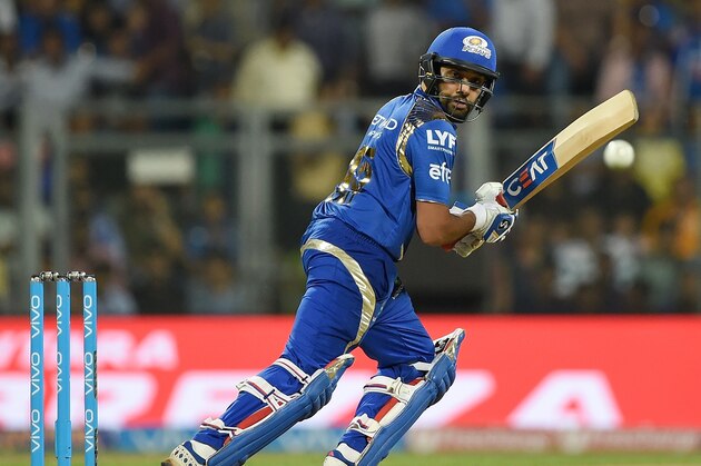 Mumbai Indians' captain Rohit Sharma plays a shot during the 2016 Indian Premier League (IPL) Twenty20 cricket match between Mumbai Indians and Kolkata Knight Riders at The Wankhede Cricket Stadium in Mumbai on April 28, 2016.ï¿½ï¿½ï¿½ï¿½ / AFP / PUNIT PARANJPE / ----IMAGE RESTRICTED TO EDITORIAL USE - STRICTLY NO COMMERCIAL USE----- / GETTYOUT        (Photo credit should read PUNIT PARANJPE/AFP/Getty Images)