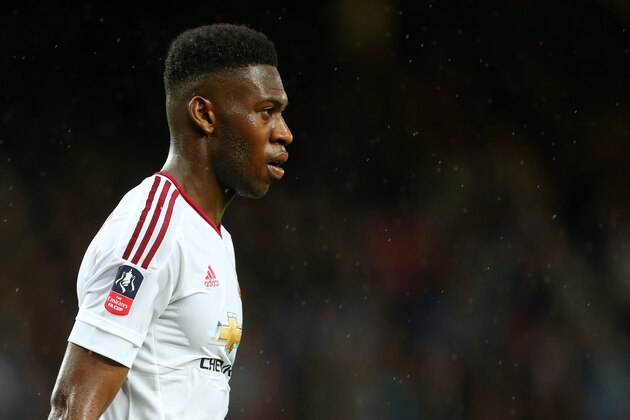 LONDON, ENGLAND - APRIL 13: Timothy Fosu-Mensah of Manchester United during the Emirates FA Cup Sixth Round Replay match between West Ham United and Manchester United at Boleyn Ground on April 13, 2016 in London, England. (Photo by Catherine Ivill - AMA/Getty Images)