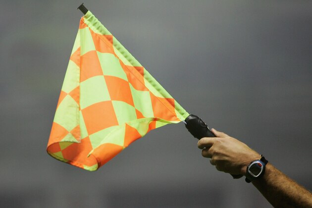 LEICESTER, UNITED KINGDOM - NOVEMBER 26:  A generic Referee's Assistants flag during the Coca-Cola Championship match between Leicester City and Cardiff City at the Walkers Stadium on November 26, 2007 in Leicester, England.  (Photo by Matthew Lewis/Getty Images)