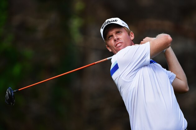 POSTE DE FLACQ, MAURITIUS - MAY 13:  Andrew Dodt of Australia plays a shot during the second round of AfrAsia Bank Mauritius Open at Four Seasons Golf Club Mauritius at Anahita on May 13, 2016 in Poste de Flacq, Mauritius.  (Photo by Stuart Franklin/Getty Images)