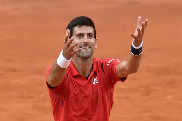 ROME, ITALY - MAY 13:  Novak Djokovic of Serbia celebrates winning his match against Rafael Nadal of Spain during day six of the The Internazionali BNL d'Italia 2016  on May 13, 2016 in Rome, Italy.  (Photo by Giuseppe Bellini/Getty Images)