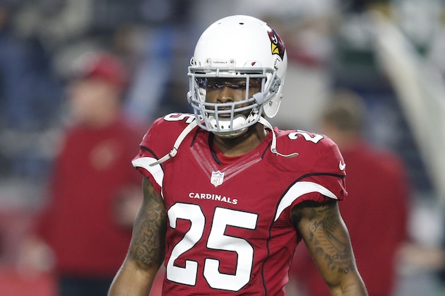 Arizona Cardinals cornerback Jerraud Powers (25) during an NFL divisional playoff football game against the Green Bay Packers, Saturday, Jan. 16, 2016, in Glendale, Ariz. (AP Photo/Rick Scuteri)