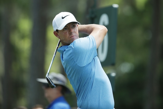 Rory McIlroy of Northern Ireland, hits from the sixth tee during the second round of The Players Championship golf tournament Friday, May 13, 2016, in Ponte Vedra Beach, Fla. (AP Photo/Lynne Sladky)