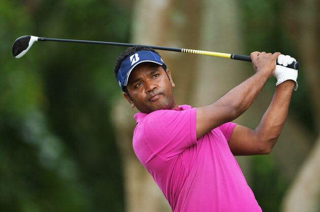 POSTE DE FLACQ, MAURITIUS - MAY 13:  Siddikur Rahman of Bangladesh plays a shot during the second round of AfrAsia Bank Mauritius Open at Four Seasons Golf Club Mauritius at Anahita on May 13, 2016 in Poste de Flacq, Mauritius.  (Photo by Stuart Franklin/Getty Images)