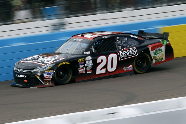 Erik Jones drives during NASCAR Xfinity Series practice at Phoenix International Raceway, Friday, March 11, 2016, in Avondale, Ariz. (AP Photo/Ralph Freso)