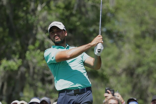 Jason Day of Australia, hits from the sixth tee during the third round of The Players Championship golf tournament Saturday, May 14, 2016, in Ponte Vedra Beach, Fla. (AP Photo/Lynne Sladky)