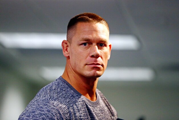 Feb 21, 2016; Daytona Beach, FL, USA; Professional wrestler John Cena during a press conference before the Daytona 500 at Daytona International Speedway. Mandatory Credit: Mark J. Rebilas-USA TODAY Sports