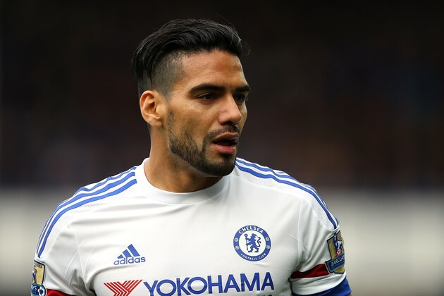 LIVERPOOL, ENGLAND - SEPTEMBER 12:  Radamel Falcao of Chelsea looks on during the Barclays Premier League match between Everton and Chelsea at Goodison Park on September 12, 2015 in Liverpool, United Kingdom.  (Photo by Alex Livesey/Getty Images)