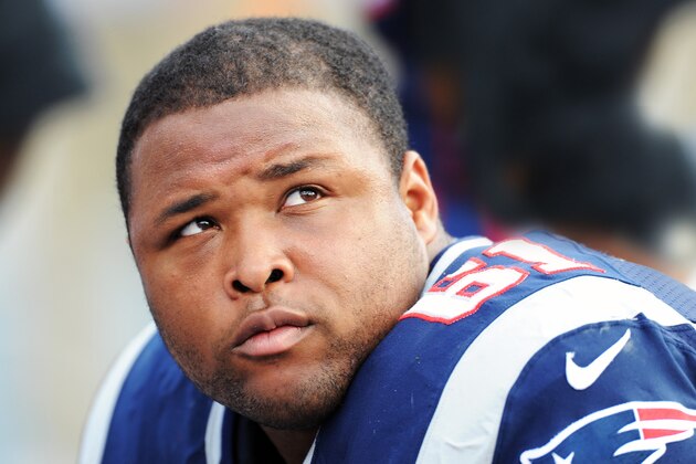 MIAMI GARDENS, FL - DECEMBER 02:  Marcus Cannon #61 of the New England Patriots looks on before a NFL game against  the Miami Dolphins at Sun Life Stadium on December 2, 2012 in Miami Gardens, Florida.  (Photo by Ronald C. Modra/Sports Imagery/ Getty Images)