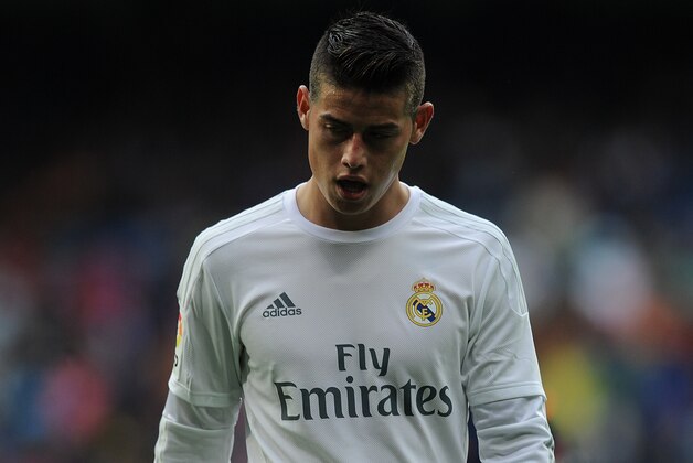 MADRID, SPAIN - MAY 08: James Rodriguez of Real Madrid looks down during the La Liga match between Real Madrid CF and Valencia CF at Estadio Santiago Bernabeu on May 8, 2016 in Madrid, Spain. (Photo by Denis Doyle/Getty Images) MADRID, SPAIN - MAY 08: James Rodriguez of Real Madrid looks down during the La Liga match between Real Madrid CF and Valencia CF at Estadio Santiago Bernabeu on May 8, 2016 in Madrid, Spain. (Photo by Denis Doyle/Getty Images)