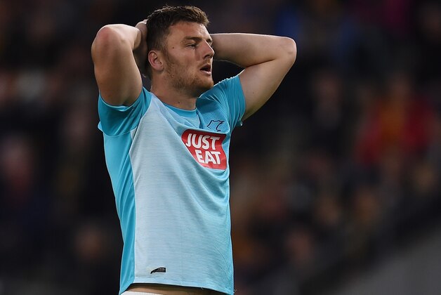HULL, UNITED KINGDOM - MAY 17: Chris Martin of Derby County looks on during the Sky Bet Championship Play Off semi final second leg match between Hull City and Derby County at KC Stadium on May 17, 2016 in Derby, England.  (Photo by Laurence Griffiths/Getty Images)