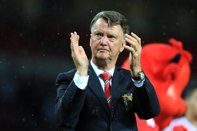 MANCHESTER, ENGLAND - MAY 17: Manchester United Manager Louis van Gaal applauds the fans at the end of the Barclays Premier League match between Manchester United and AFC Bournemouth at Old Trafford on May 17, 2016 in Manchester, England. (Photo by James Baylis - AMA/Getty Images) MANCHESTER, ENGLAND - MAY 17: Manchester United Manager Louis van Gaal applauds the fans at the end of the Barclays Premier League match between Manchester United and AFC Bournemouth at Old Trafford on May 17, 2016 in Manchester, England. (Photo by James Baylis - AMA/Getty Images)