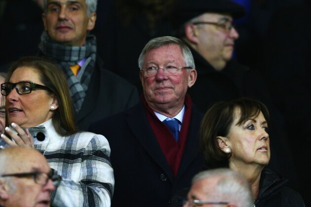 MANCHESTER, ENGLAND - FEBRUARY 02:  Sir Alex Ferguson is seen on the stand prior to the Barclays Premier League match between Manchester United and Stoke City at Old Trafford on February 2, 2016 in Manchester, England.  (Photo by Clive Mason/Getty Images)