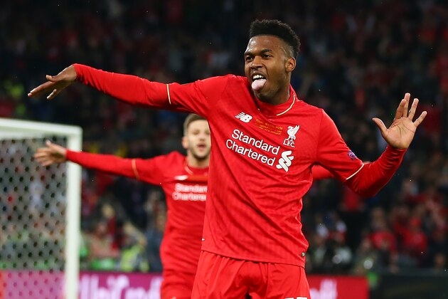 BASEL, SWITZERLAND - MAY 18:  Daniel Sturridge of Liverpool celebrates scoring the first goal to make the score 1-0 during the UEFA Europa League Final between Liverpool and Sevilla at St. Jakob-Park on May 18, 2016 in Basel, Switzerland.  (Photo by Catherine Ivill - AMA/Getty Images)