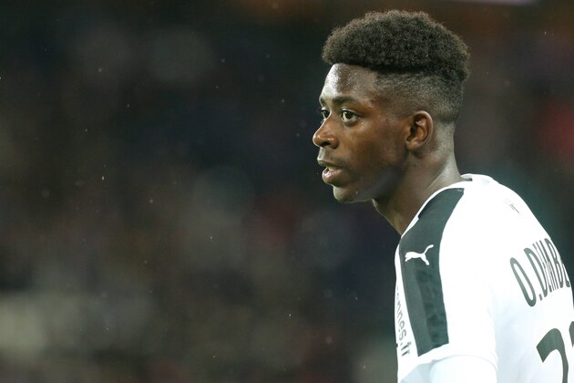 PARIS, FRANCE - APRIL 29:  Ousmane Dembele of Stade Rennais during the French Ligue 1 match between Paris Saint-Germain and Stade Rennais at Parc des Princes on April 29, 2016 in Paris, France.  (Photo by Xavier Laine/Getty Images)