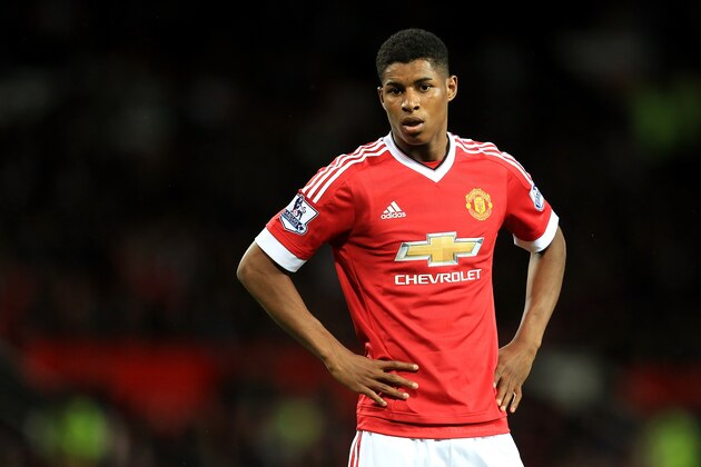 MANCHESTER, ENGLAND - MAY 17:  Marcus Rashford of Manchester United looks on during the Barclays Premier League match between Manchester United and AFC Bournemouth at Old Trafford on May 17, 2016 in Manchester, England.  (Photo by James Baylis - AMA/Getty Images)