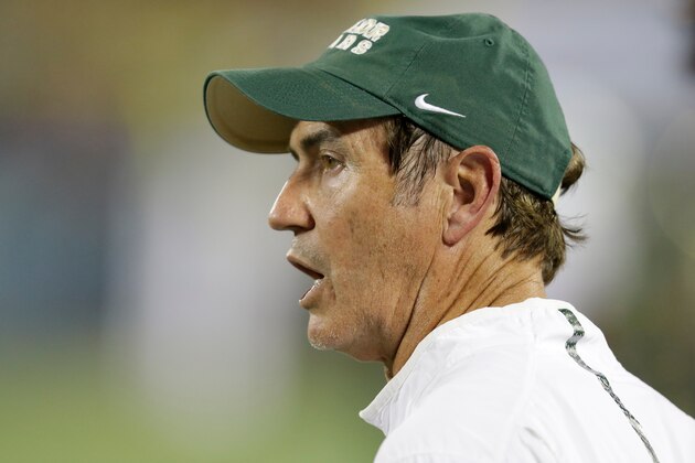 Baylor head coach Art Briles during the first half of the Russell Athletic Bowl NCAA football game against North Carolina, Tuesday, Dec. 29, 2015, in Orlando, Fla. (AP Photo/John Raoux)