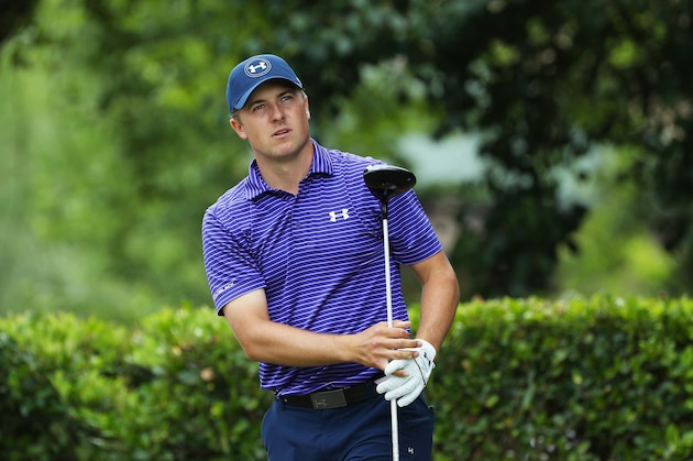 IRVING, TX - MAY 19:  Jordan Spieth of the United States hits his tee shot on the first hole during Round One of the AT&T Byron Nelson on May 19, 2016 in Irving, Texas.  (Photo by Scott Halleran/Getty Images)