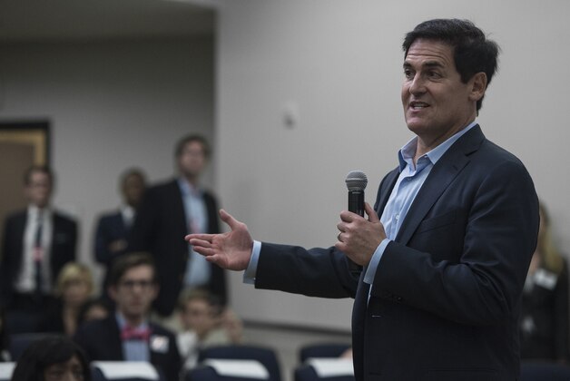 US entrepreneur Mark Cuban speaks at an event with entrepreneurs from across the United States and around the world to highlight the importance of investing in women and young entrepreneurs to create innovative solutions to some of the worlds challenges, including poverty, climate change, extremism, as well as access to education and healthcare at the White House in Washington, DC, on May 11, 2015.    AFP PHOTO/NICHOLAS KAMM        (Photo credit should read NICHOLAS KAMM/AFP/Getty Images)
