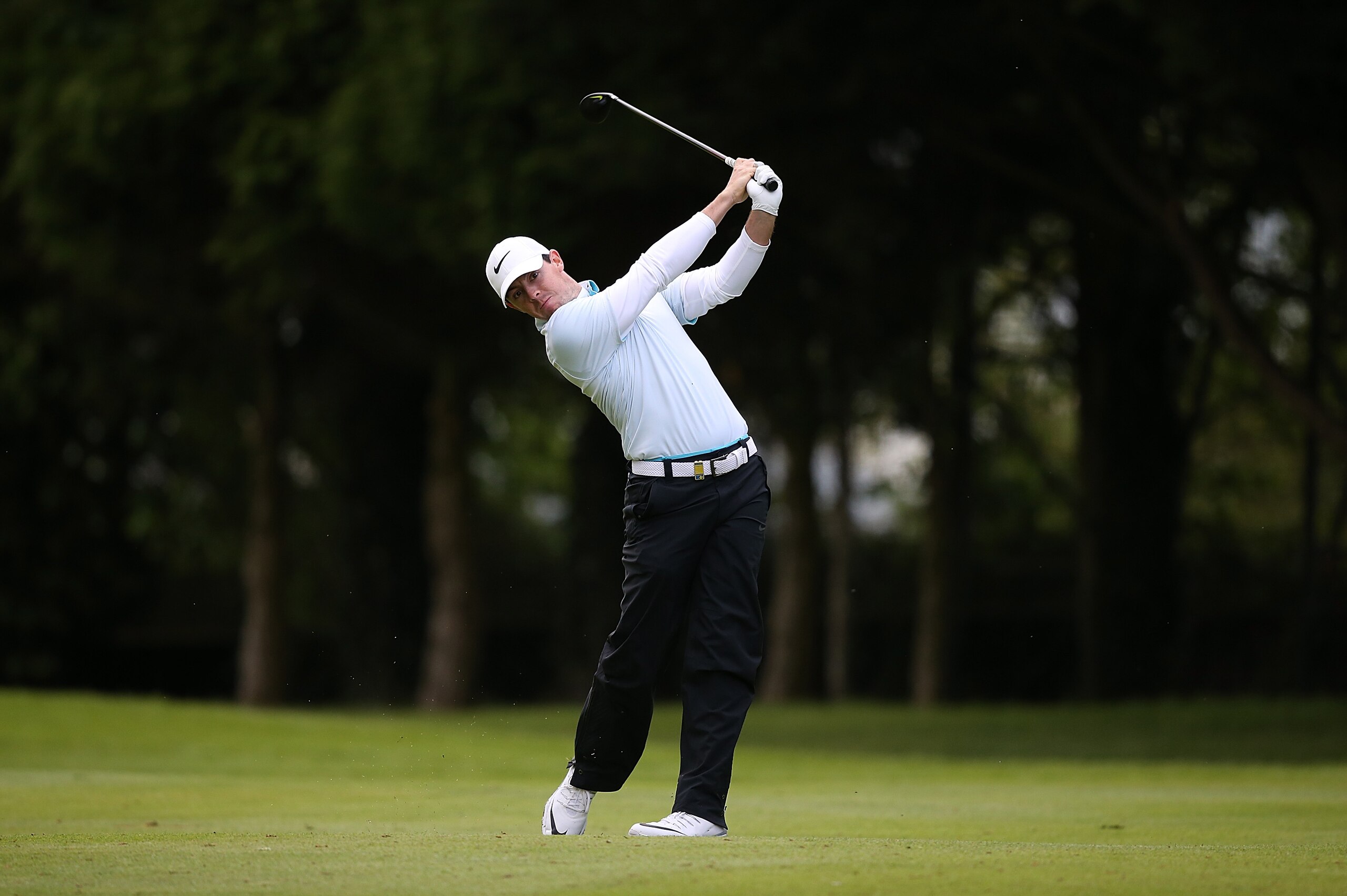 STRAFFAN, IRELAND - MAY 21:  Rory McIlroy of Northern Ireland hits his 2nd shot on the 10th hole during the third round of the Dubai Duty Free Irish Open Hosted by the Rory Foundation at The K Club on May 21, 2016 in Straffan, Ireland.  (Photo by Jan Kruger/Getty Images)