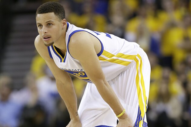 Golden State Warriors guard Stephen Curry (30) during the second half of Game 2 of the NBA basketball Western Conference finals against the Oklahoma City Thunder in Oakland, Calif., Wednesday, May 18, 2016. (AP Photo/Marcio Jose Sanchez)