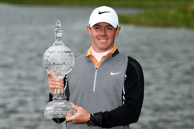 STRAFFAN, IRELAND - MAY 22:  Rory McIlroy of Northern Ireland poses with the trophy following his 3 shot victory during the final round of the Dubai Duty Free Irish Open Hosted by the Rory Foundation at The K Club on May 22, 2016 in Straffan, Ireland.  (Photo by Andrew Redington/Getty Images)