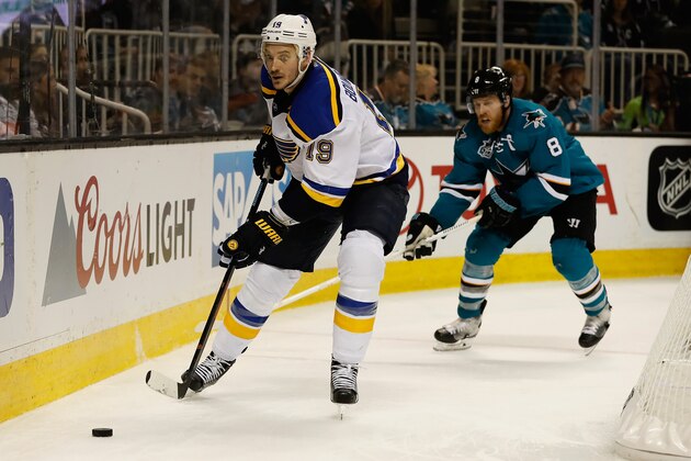 SAN JOSE, CA - MAY 21: Jay Bouwmeester SAN JOSE, CA - MAY 21: Jay Bouwmeester