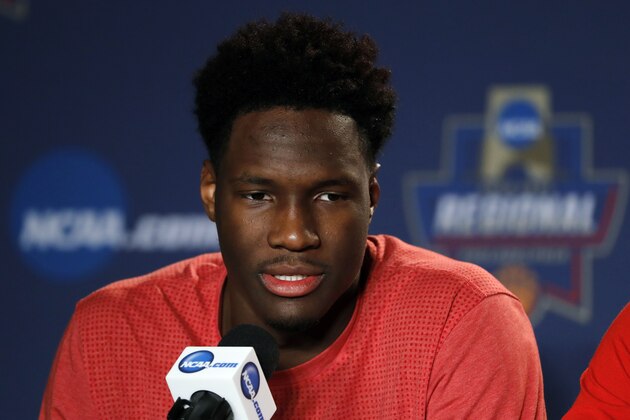 Wisconsin's Nigel Hayes speaks at a news conference after college basketball practice, Thursday, March 24, 2016, in Philadelphia. Wisconsin plays against Notre Dame in a regional semifinal game in the NCAA Tournament on Friday. (AP Photo/Matt Rourke) Wisconsin's Nigel Hayes speaks at a news conference after college basketball practice, Thursday, March 24, 2016, in Philadelphia. Wisconsin plays against Notre Dame in a regional semifinal game in the NCAA Tournament on Friday. (AP Photo/Matt Rourke)